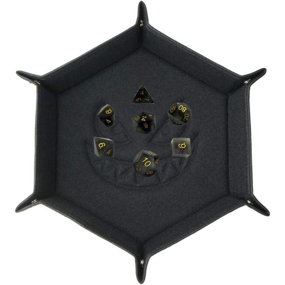 Brappo Dice Tray Set Foldable Dice Trays Hexagon Dice Rolling Tray Eva Dice Hold - Picture 3 of 7